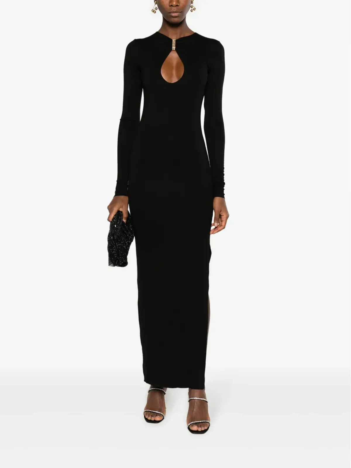 MANURÍ Mary Jean chain-link maxi dress - Black - 画像2