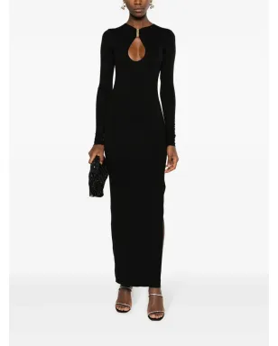 MANURÍ Mary Jean chain-link maxi dress - Black - サムネイル2