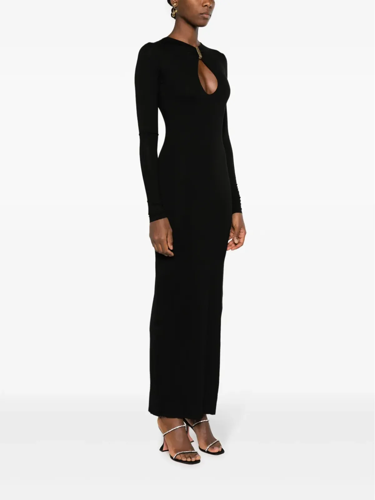 MANURÍ Mary Jean chain-link maxi dress - Black - 画像3