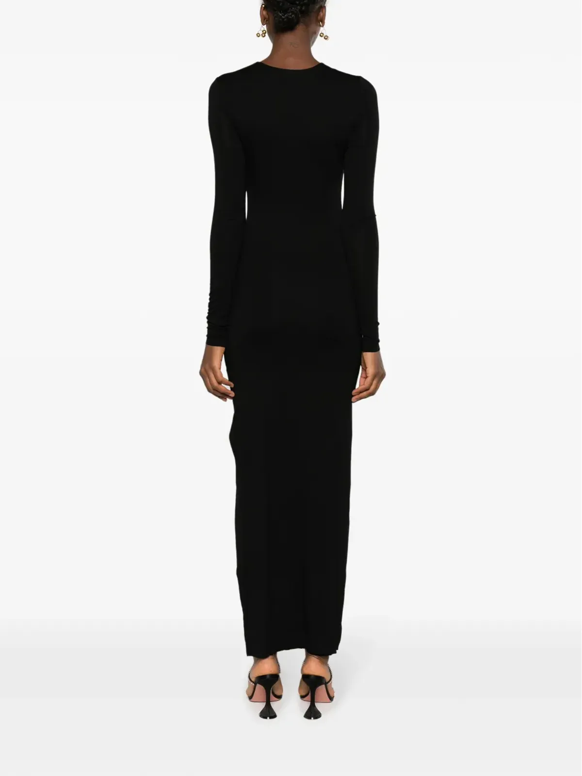 MANURÍ Mary Jean chain-link maxi dress - Black - 画像4