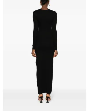 MANURÍ Mary Jean chain-link maxi dress - Black - サムネイル4