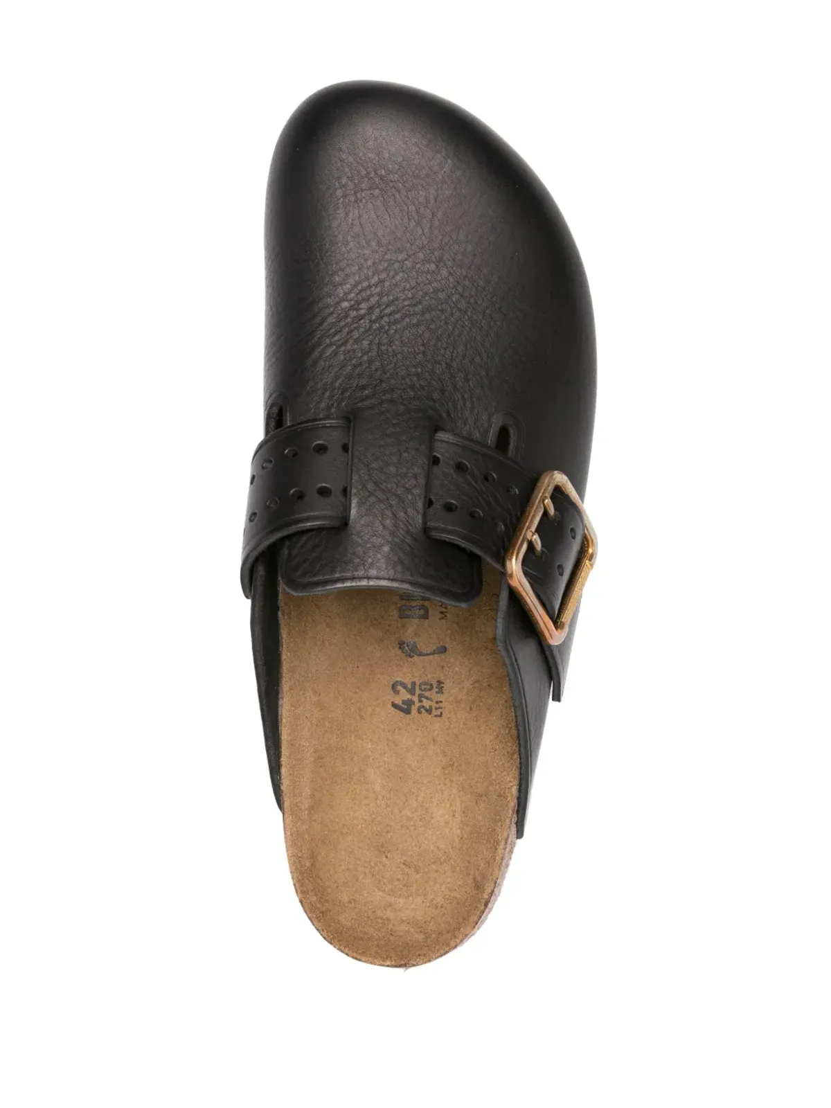Birkenstock ボストンボールド レザー スリッパ - 画像4