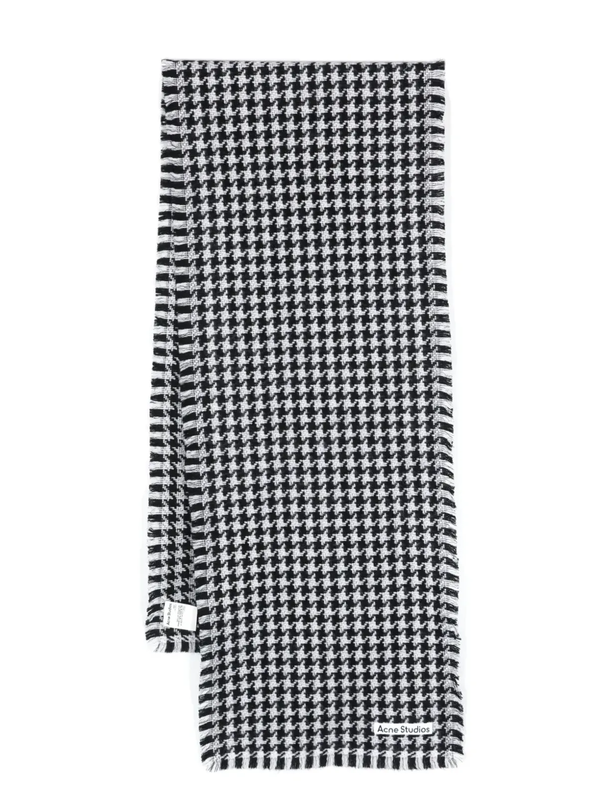 Acne Studios ハウンドトゥース ウール スカーフ - ブラック - 画像1