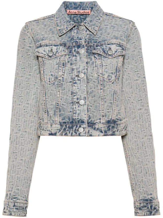 Acne Studios Acne Studios モノグラムジャカード デニムジャケット - ブルーの商品画像