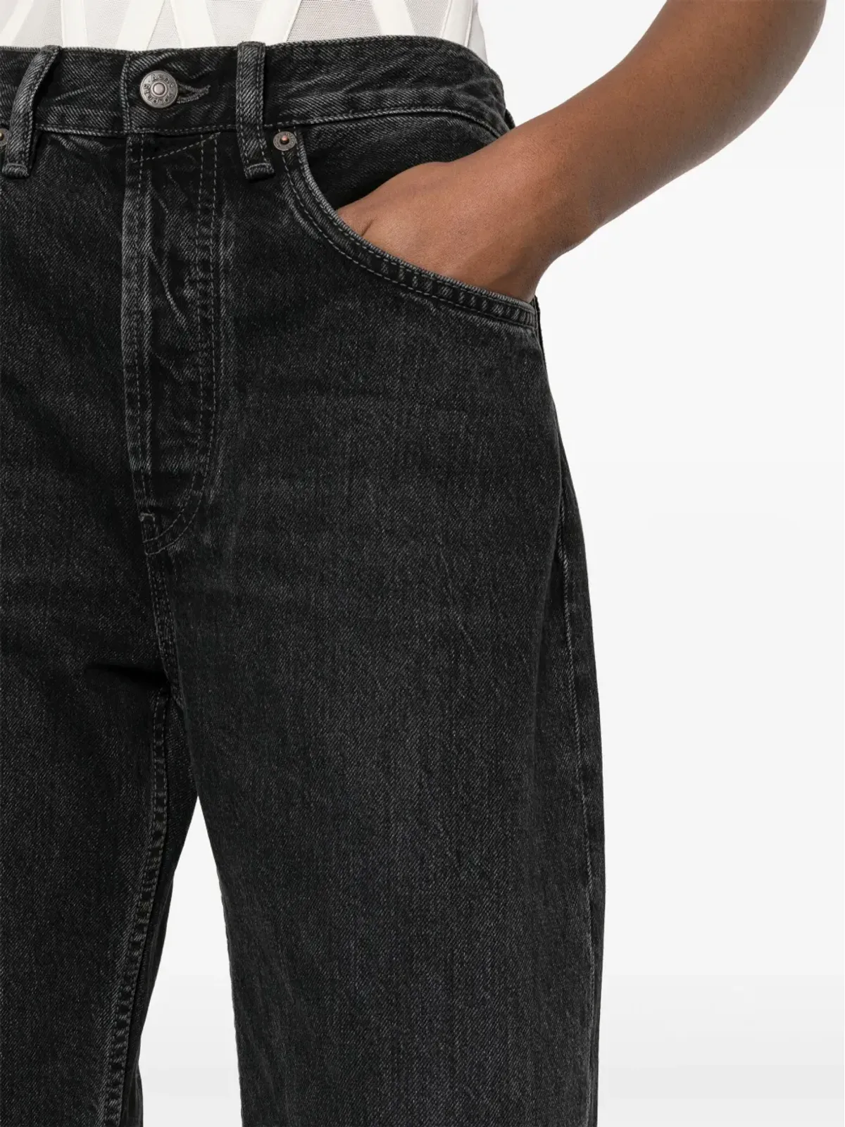Acne Studios ハイライズ ルーズフィットジーンズ - 画像5