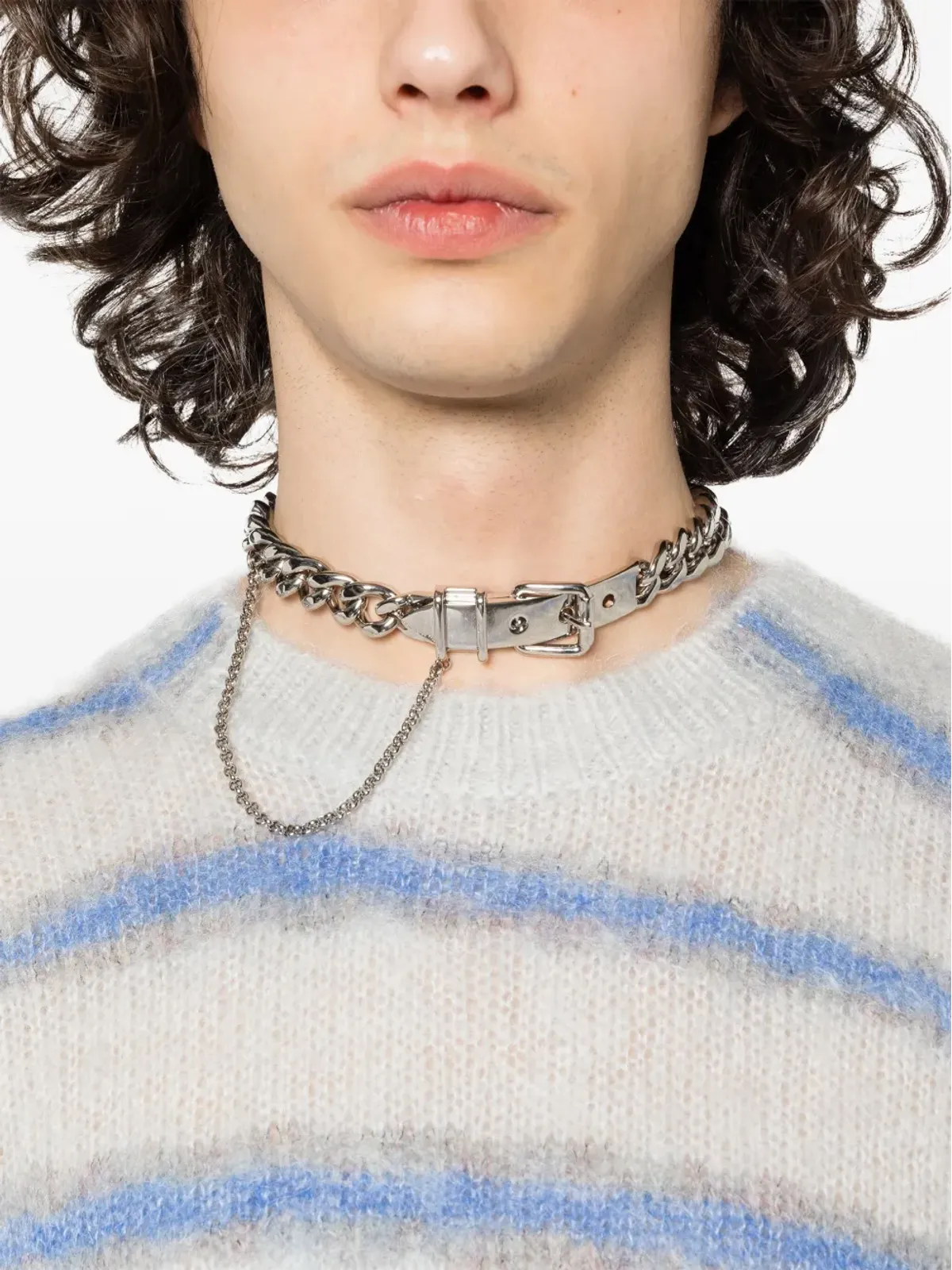 Acne Studios バックルディテール チョーカーネックレス - シルバー - 画像2