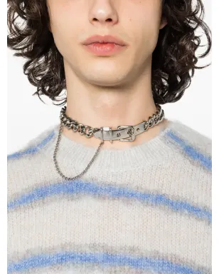 Acne Studios バックルディテール チョーカーネックレス - シルバー - サムネイル2