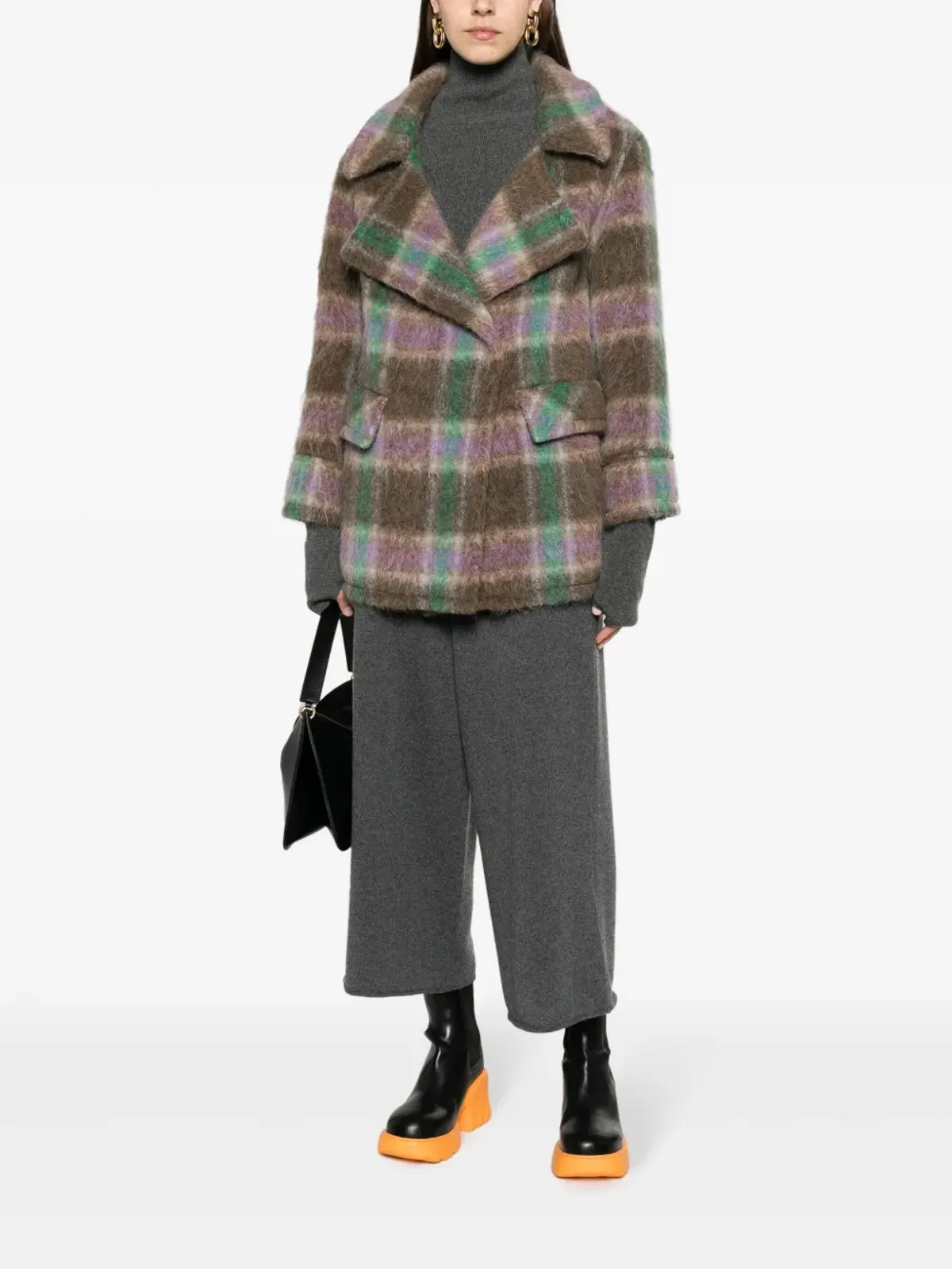 Smythe ブランケットカー チェック柄 ダブルブレストコート - 画像2