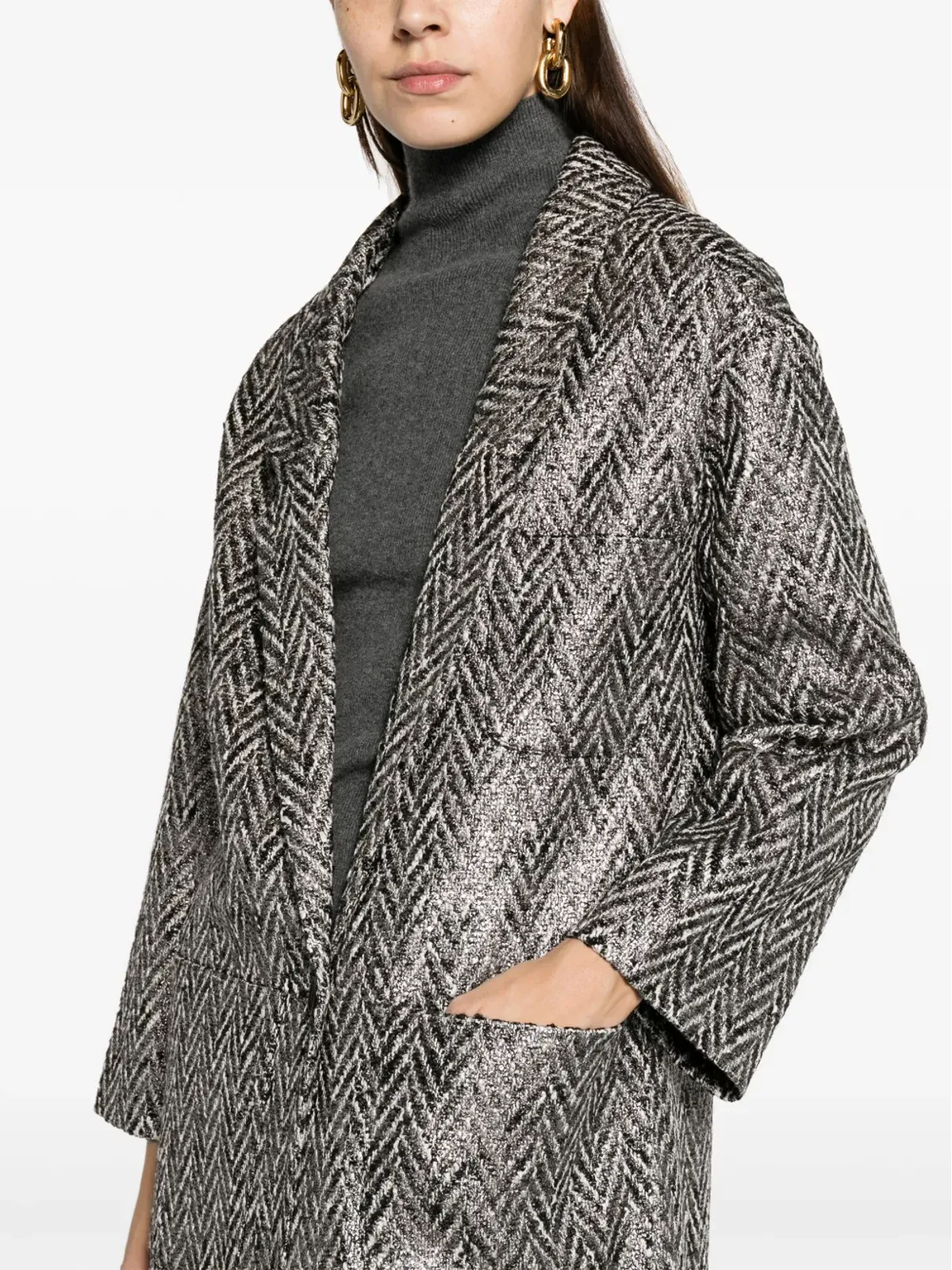 Smythe ヘリンボーン シングルブレストコート - 画像5