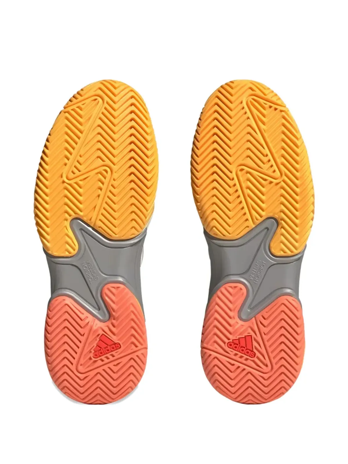 adidas Barricade ホワイト系/アシッドオレンジのスニーカー - イエロー - 画像5