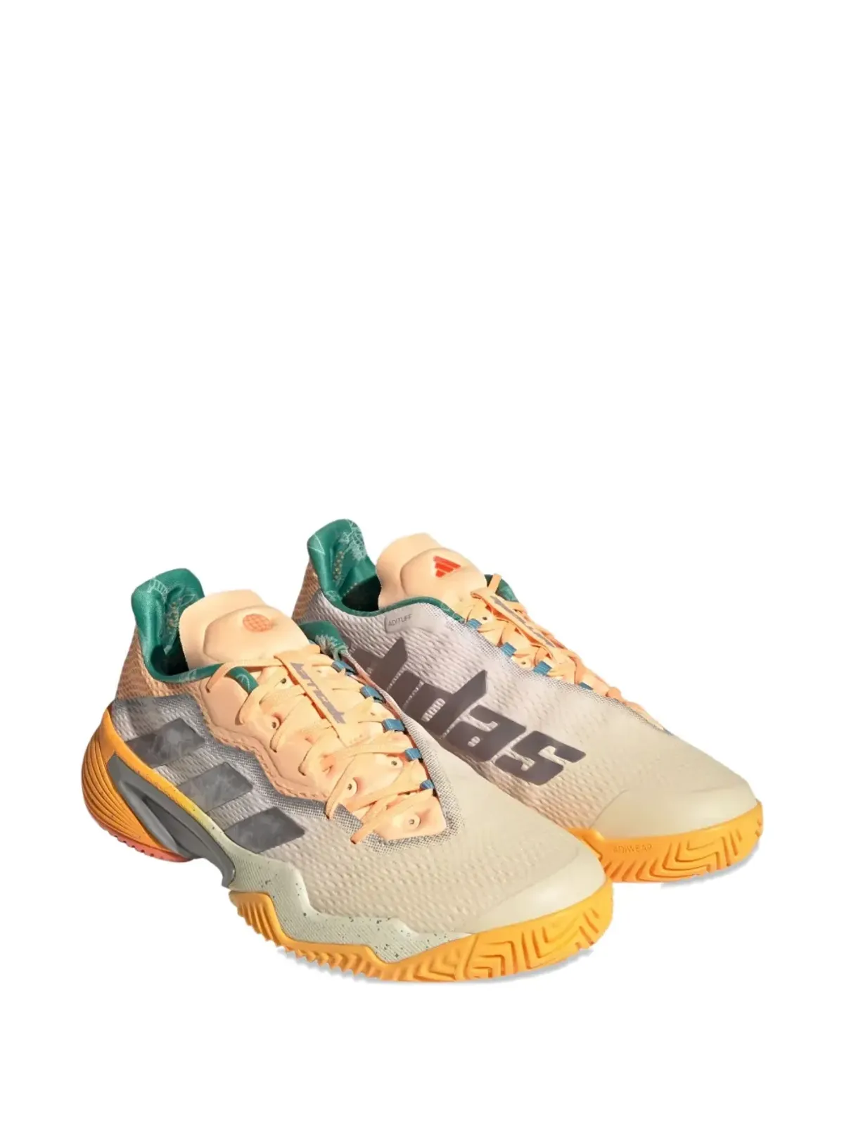 adidas Barricade ホワイト系/アシッドオレンジのスニーカー - イエロー - 画像2