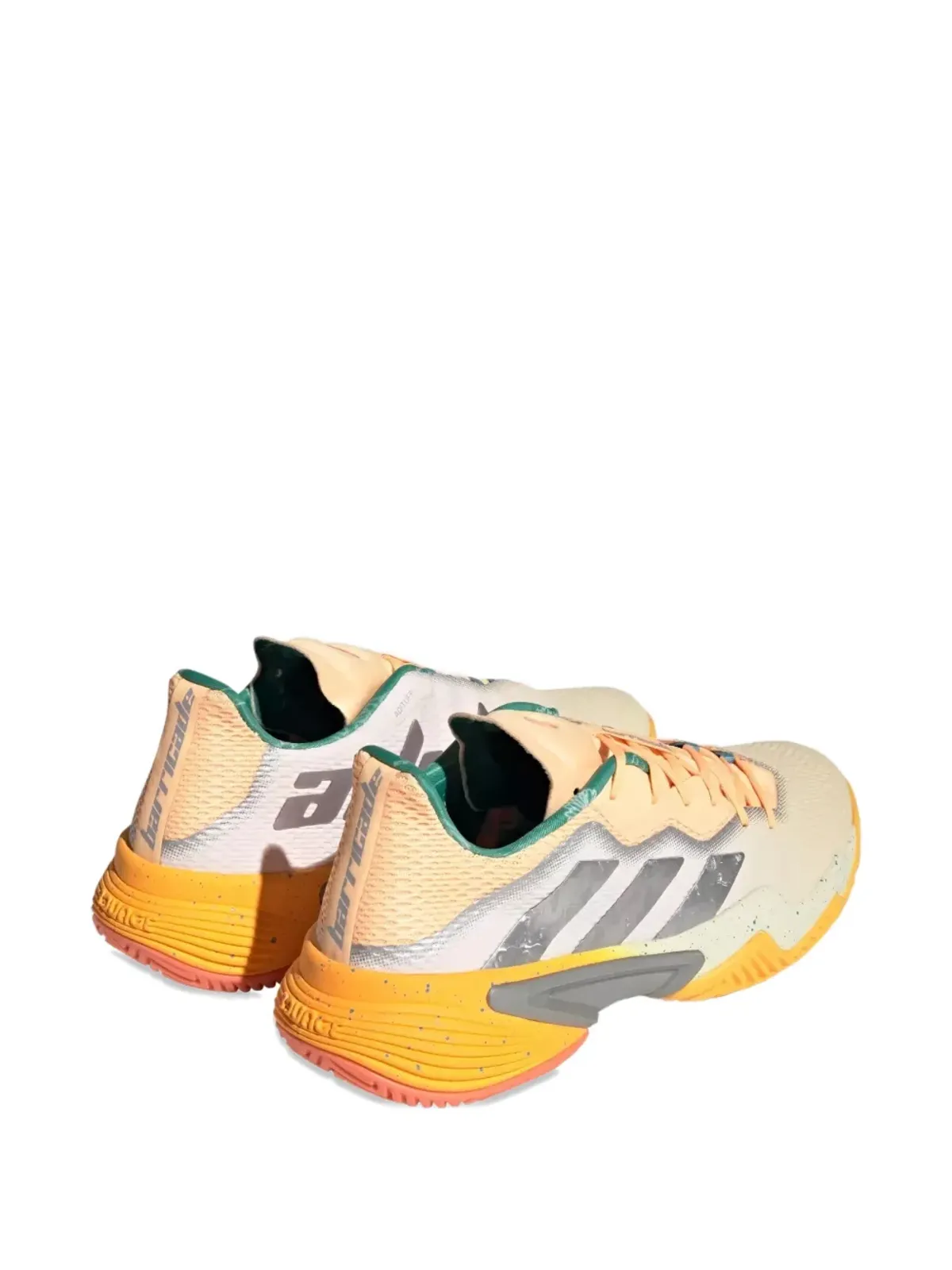 adidas Barricade ホワイト系/アシッドオレンジのスニーカー - イエロー - 画像4