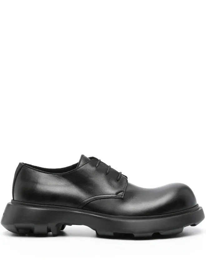 Acne Studios Acne Studios レザー ダービーシューズ ブラックの商品画像