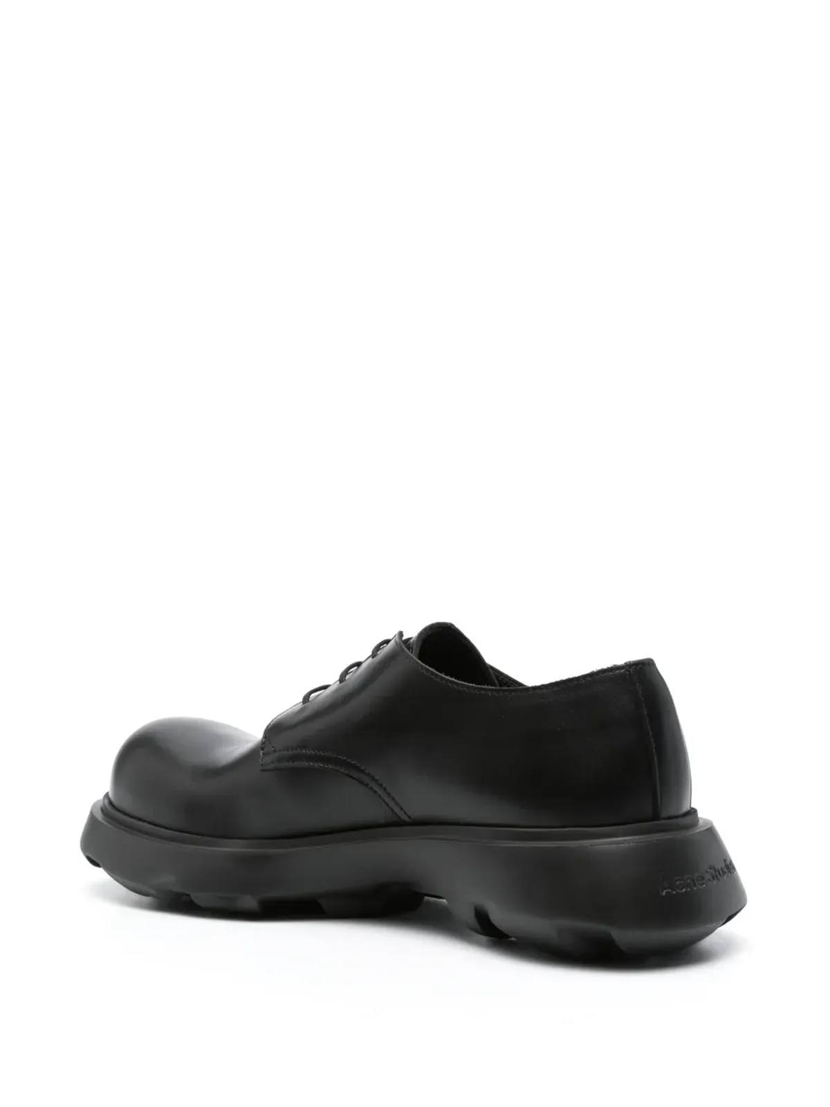 Acne Studios レザー ダービーシューズ ブラック - 画像3