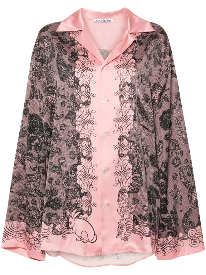 Acne Studios Acne Studios フローラルプリントサテンシャツの商品画像