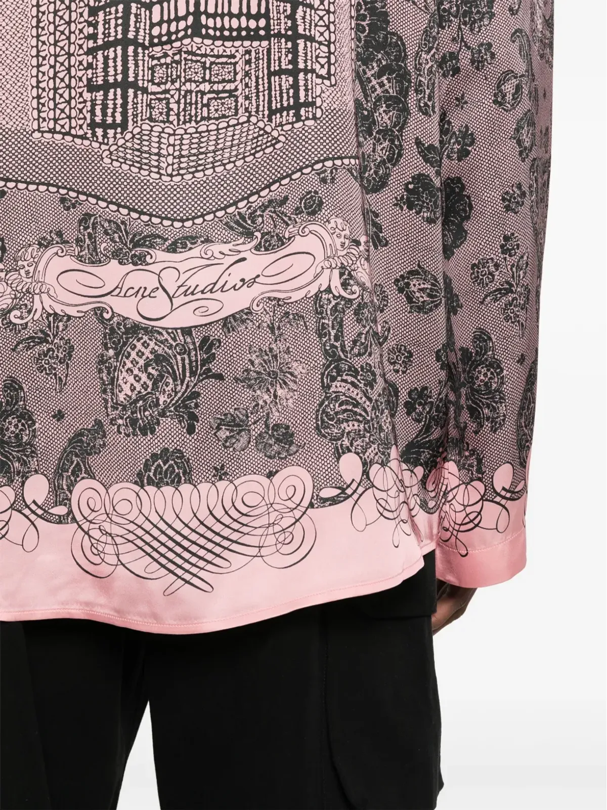 Acne Studios フローラルプリントサテンシャツ - 画像5