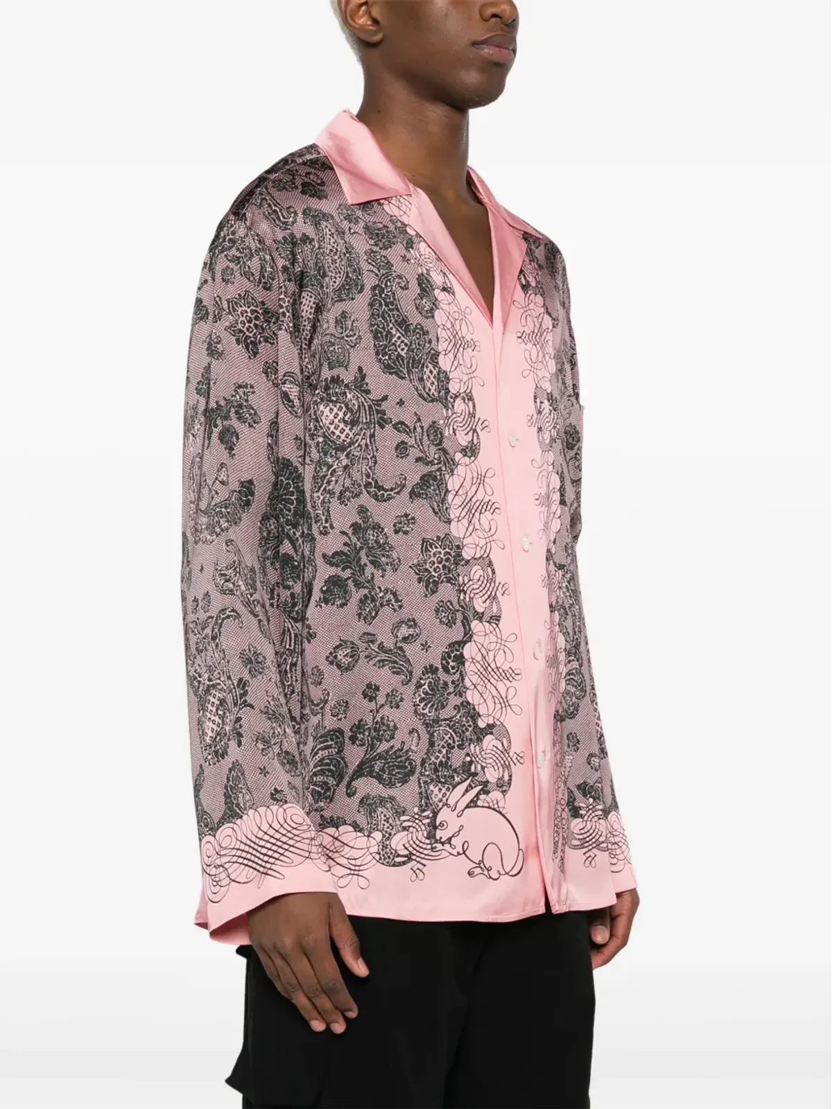Acne Studios フローラルプリントサテンシャツ - 画像3