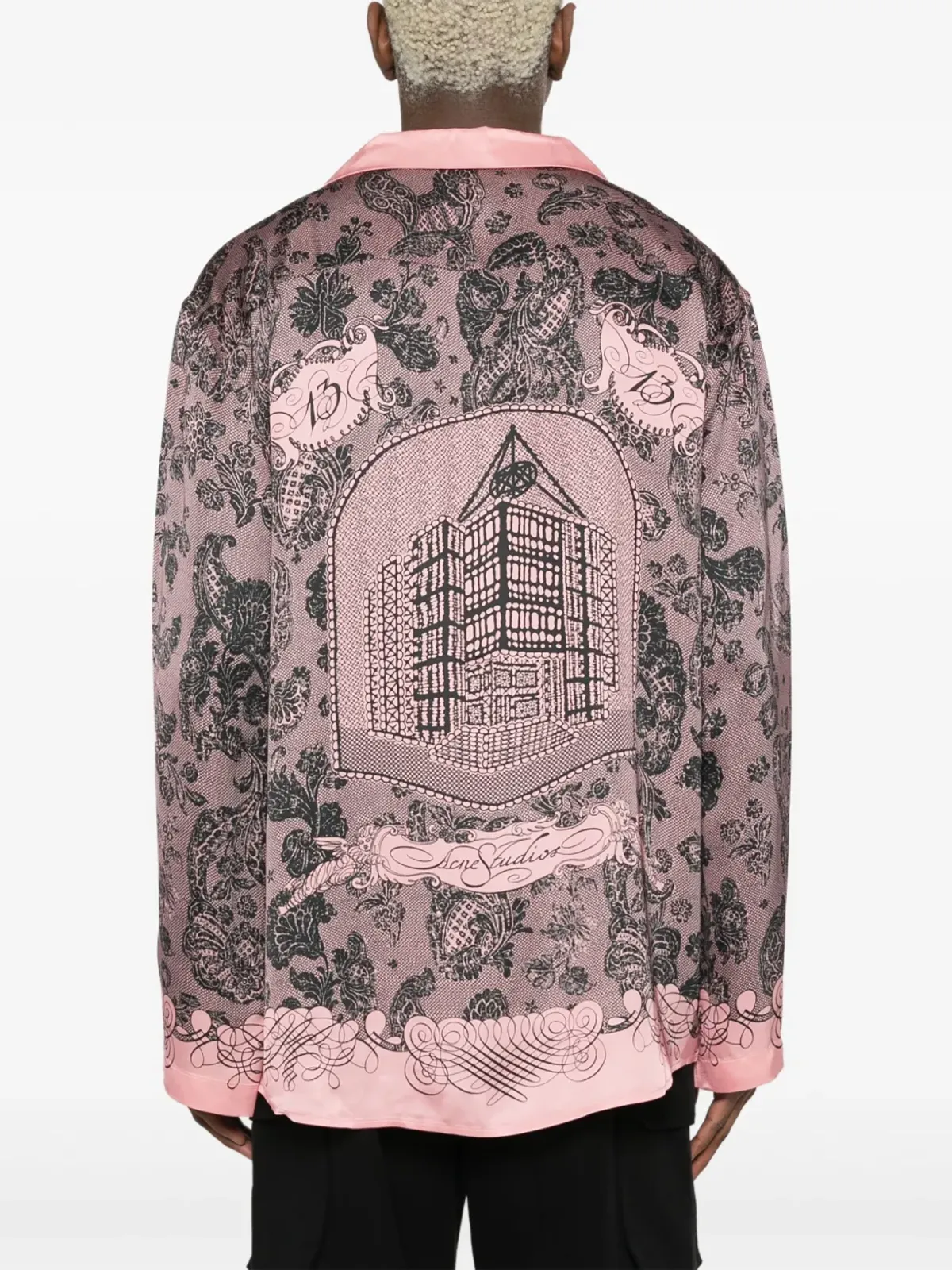 Acne Studios フローラルプリントサテンシャツ - 画像4