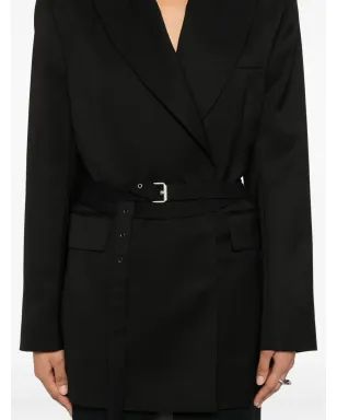 Acne Studios ダブルブレスト ヘリンボーン ブレザー - ブラック - サムネイル5