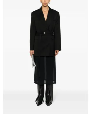 Acne Studios ダブルブレスト ヘリンボーン ブレザー - ブラック - サムネイル2