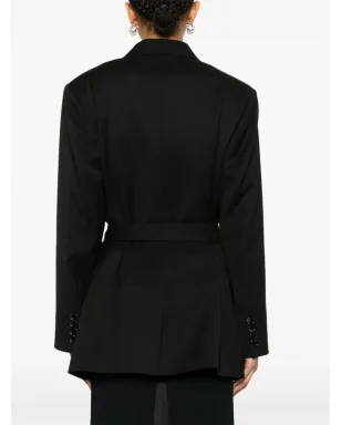 Acne Studios ダブルブレスト ヘリンボーン ブレザー - ブラック - サムネイル4