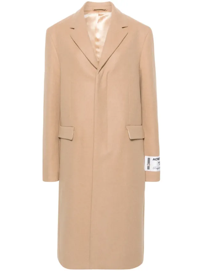Acne Studios Acne Studios シングルブレスト ウールブレンド コート - ブラウンの商品画像