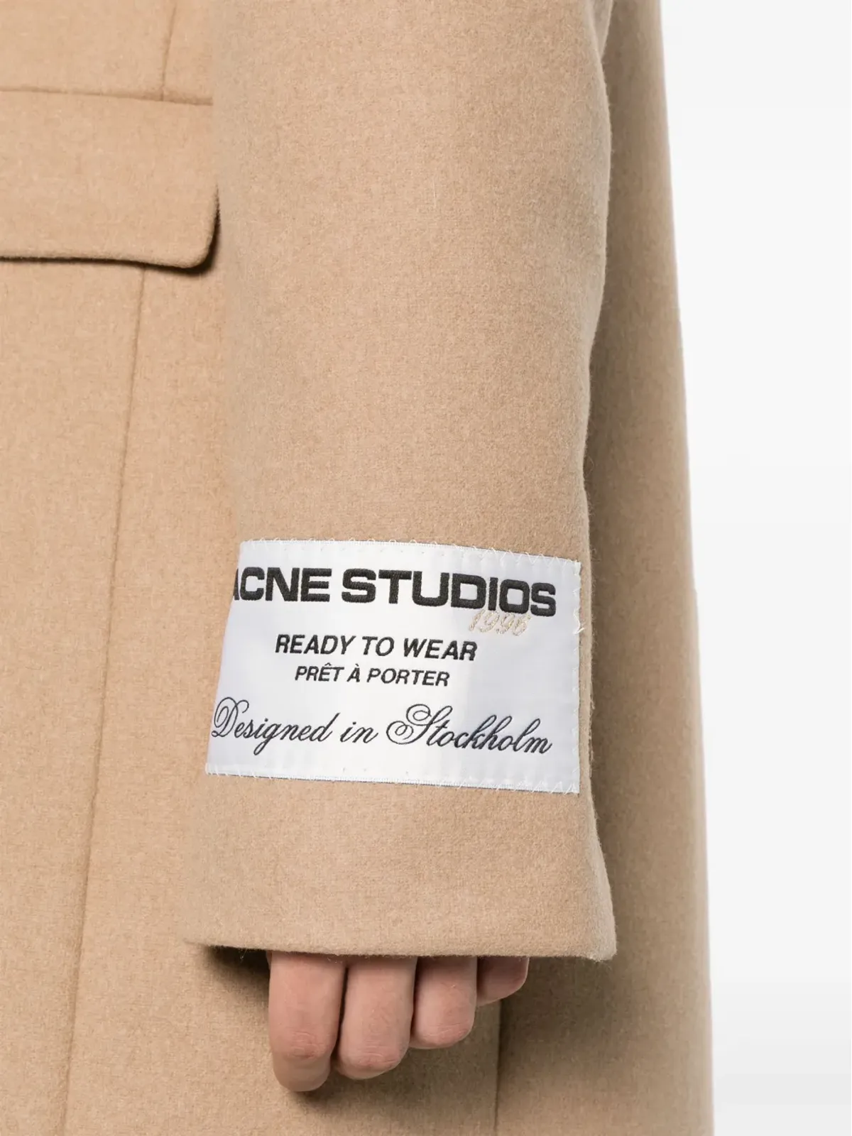 Acne Studios シングルブレスト ウールブレンド コート - ブラウン - 画像5