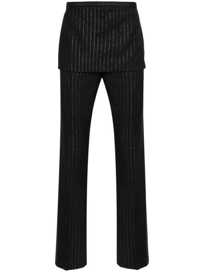 Acne Studios Acne Studios ピンストライプ柄パンツ - ブラックの商品画像