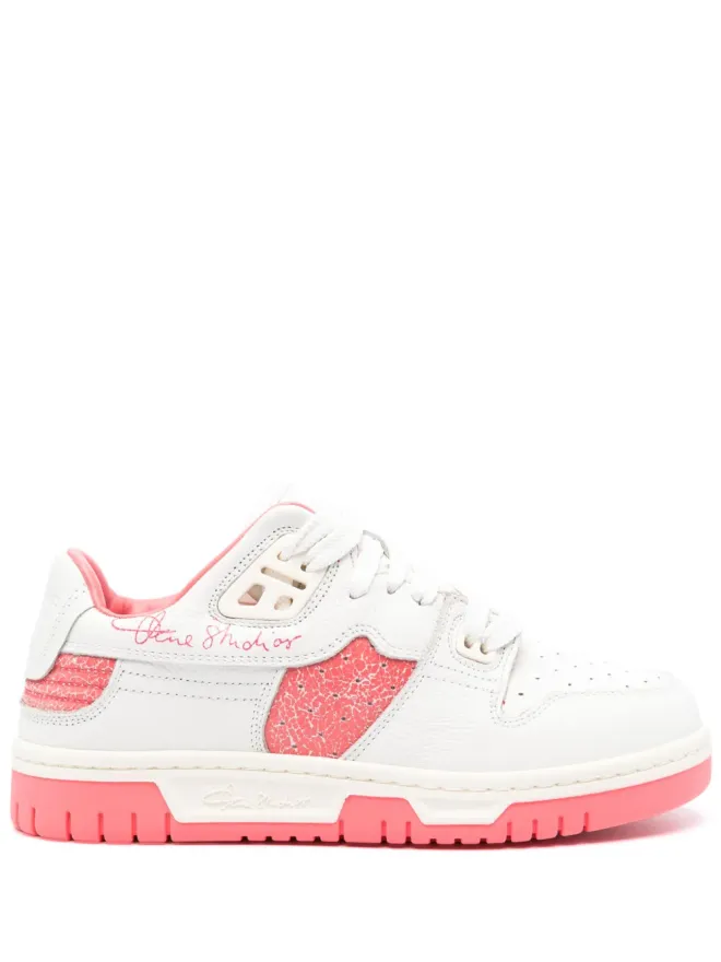 Acne Studios Acne Studios ひび割れ風レザー スニーカー - ホワイトの商品画像