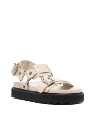 Acne Studios レザーのバックルサンダル - ニュートラルカラー - サムネイル2