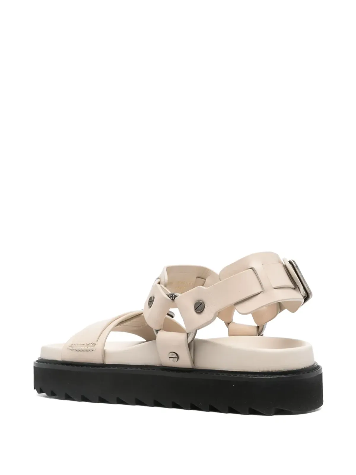 Acne Studios レザーのバックルサンダル - ニュートラルカラー - 画像3