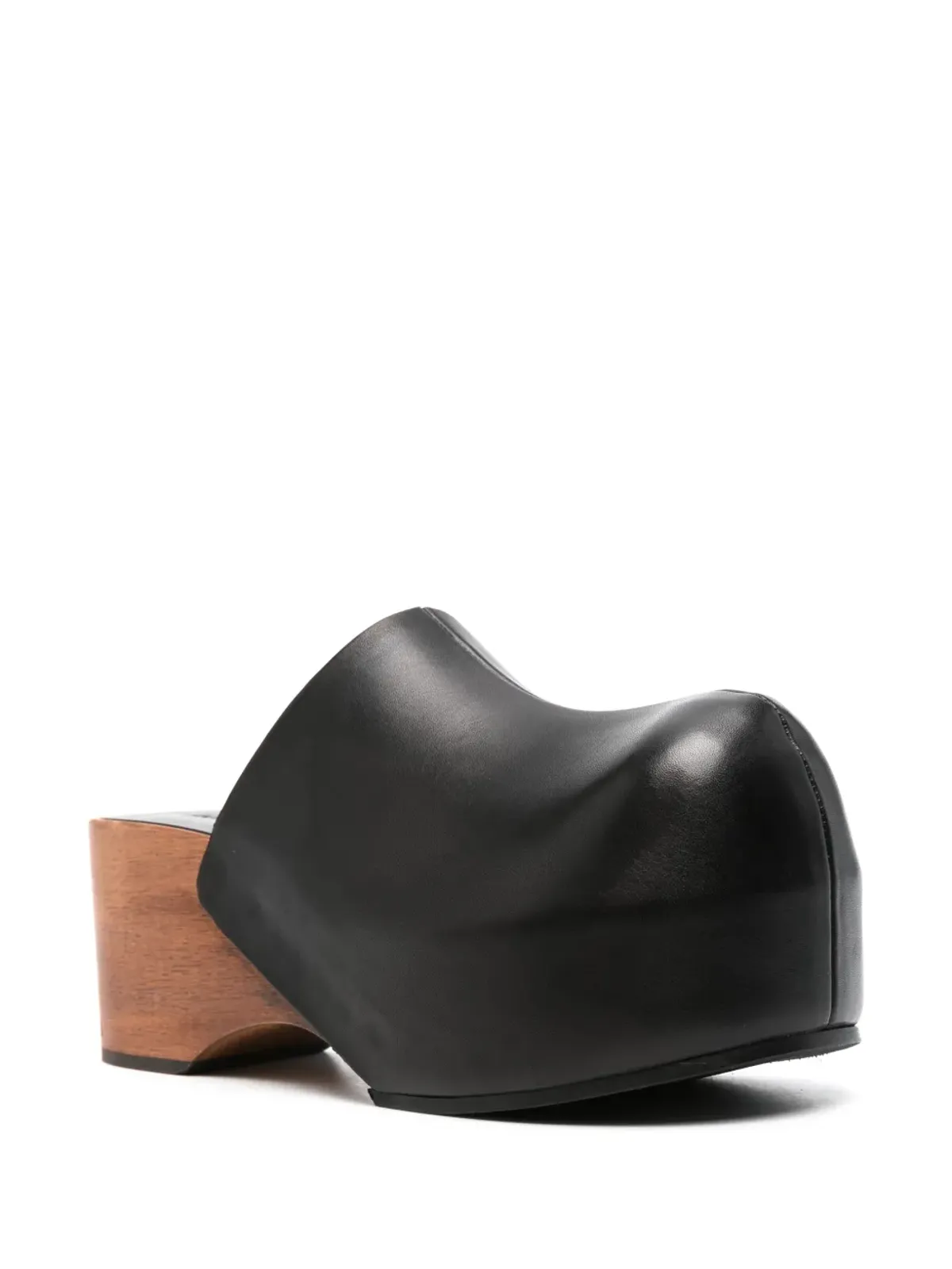 Acne Studios 木製プラットフォーム クロッグ - ブラック - 画像2