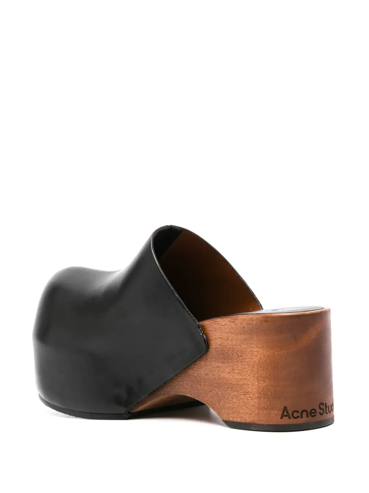 Acne Studios 木製プラットフォーム クロッグ - ブラック - 画像3