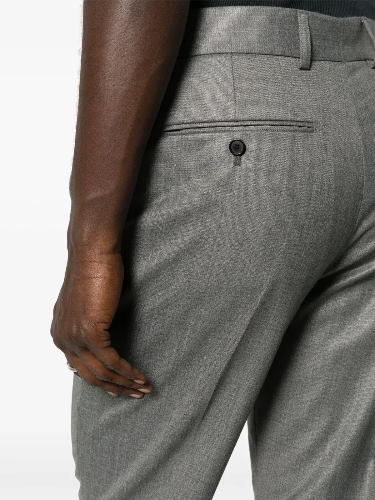 Acne Studios センタープレス入り メランジ ストレートパンツ - 画像5