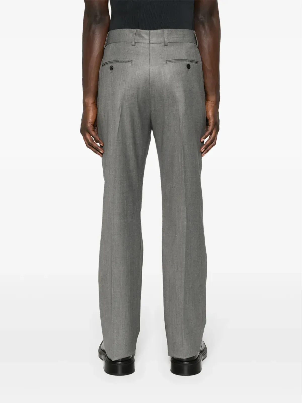 Acne Studios センタープレス入り メランジ ストレートパンツ - 画像4