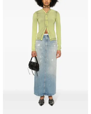Acne Studios ペイントスプラッター デニム マキシスカート - サムネイル2