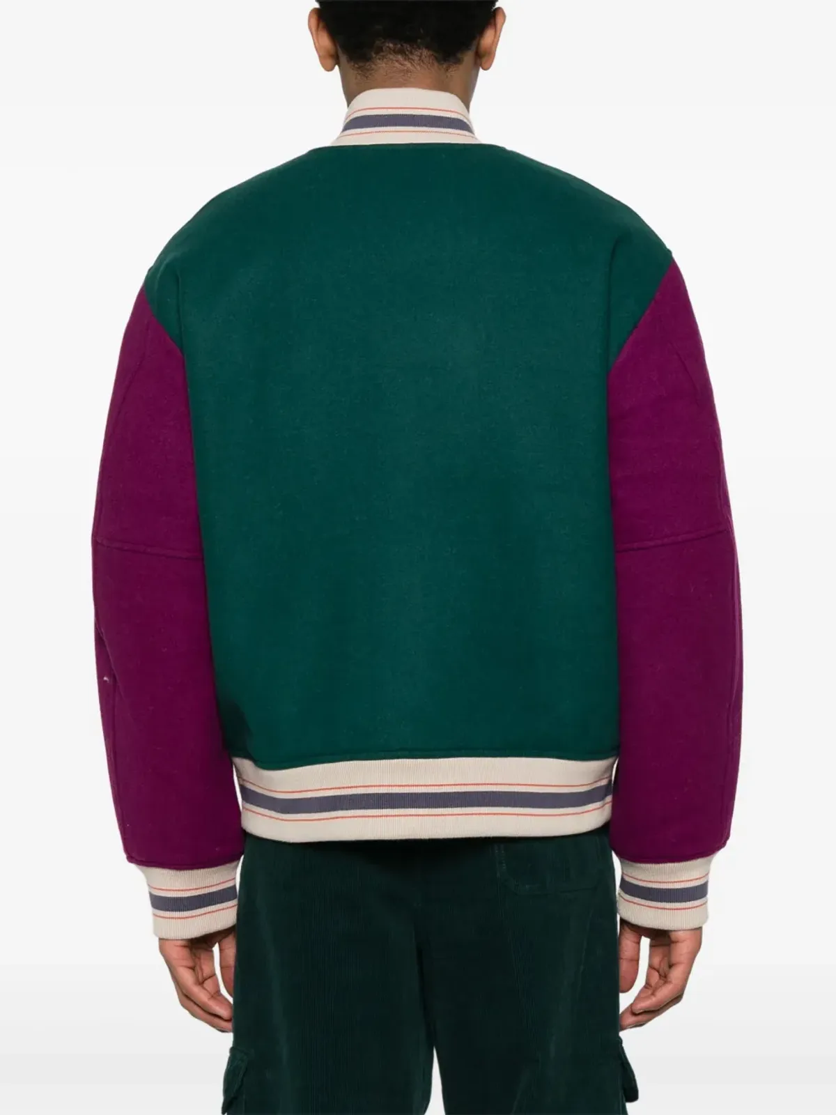 Acne Studios colour-block felted jacket - Green - 画像5