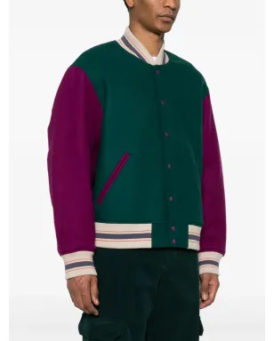 Acne Studios colour-block felted jacket - Green - サムネイル4