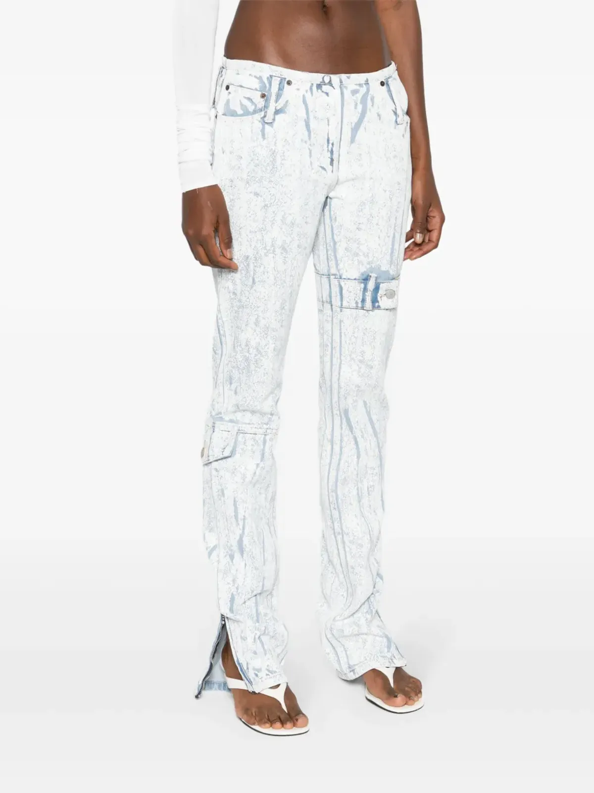 Acne Studios ローライズ テーパードジーンズ - 画像3