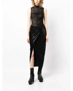 Rick Owens Lilies 高腰ドレープスカート（メタリック） - サムネイル2