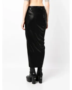 Rick Owens Lilies 高腰ドレープスカート（メタリック） - サムネイル4