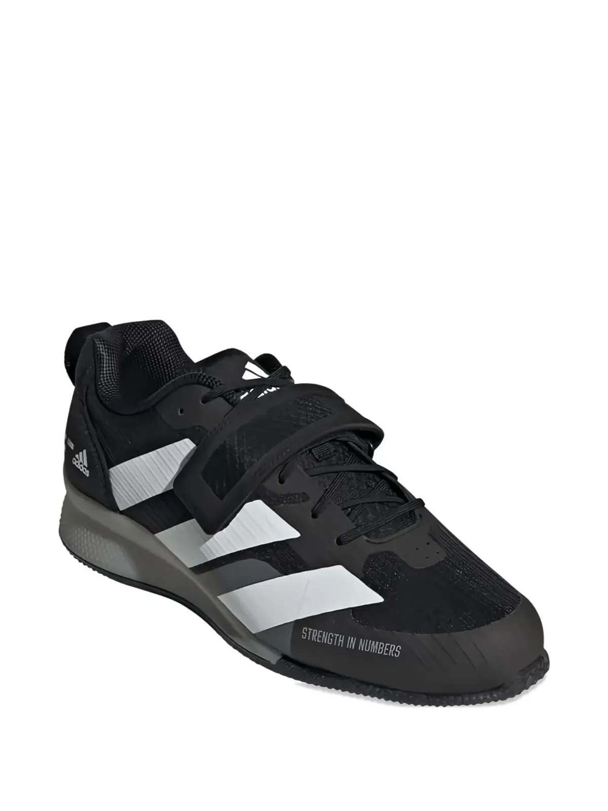 adidas アディパワー ウェイトリフティング 3 ブラック/ホワイト/グレー スニーカー - 画像2