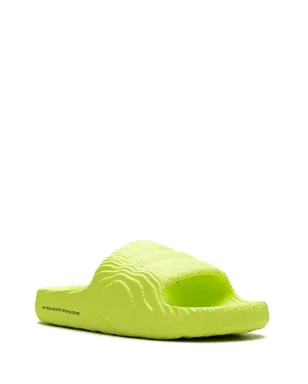 adidas アディレッタ 22 "Solar Yellow" スライド - グリーン - サムネイル2