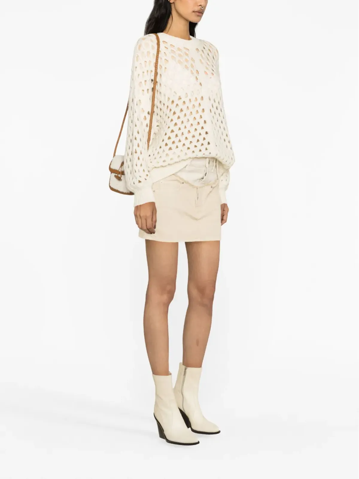 ISABEL MARANT Tane クロシェ編み ウール混紡 ニットセーター - ニュートラルカラー - 画像2