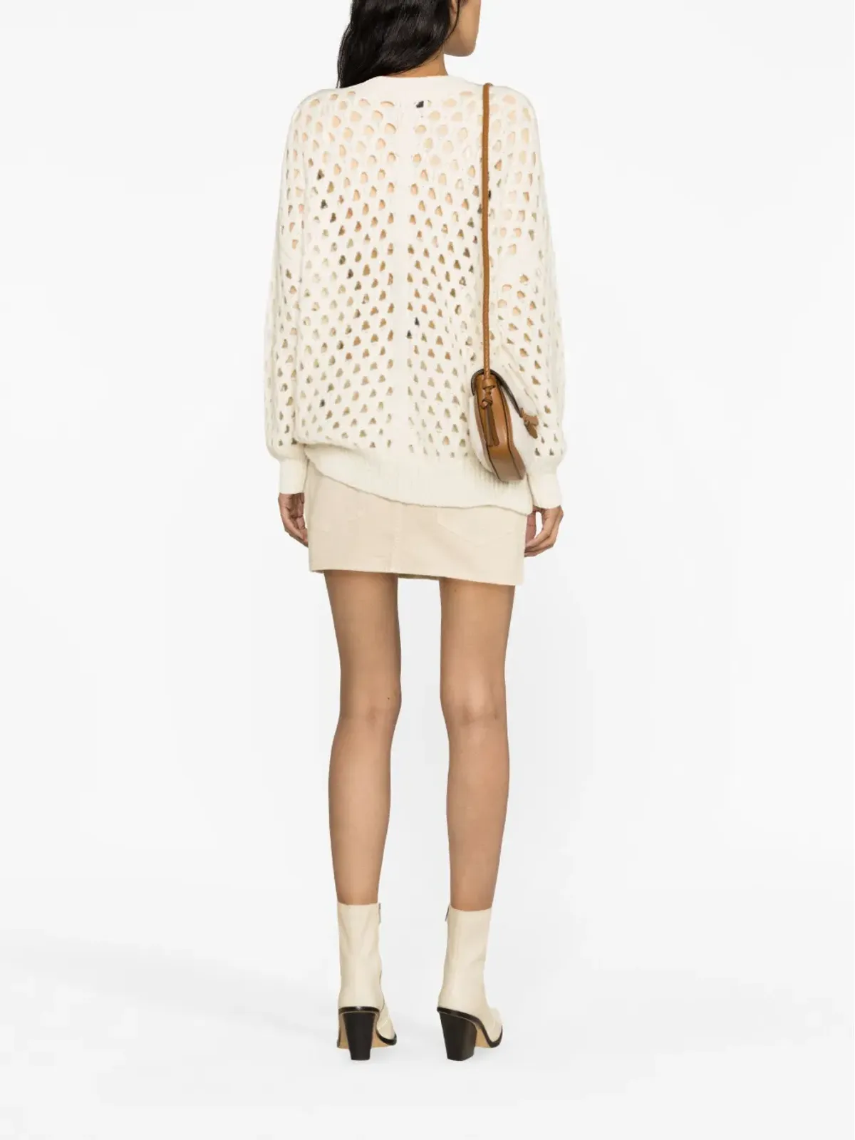 ISABEL MARANT Tane クロシェ編み ウール混紡 ニットセーター - ニュートラルカラー - 画像4