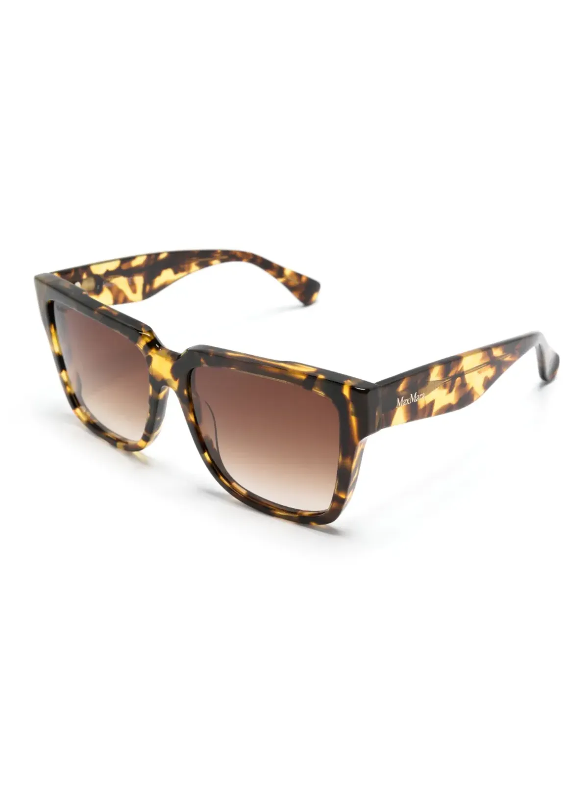 Max Mara Eyewear べっ甲調スクエアフレームサングラス - ブラウン - 画像2