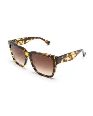 Max Mara Eyewear べっ甲調スクエアフレームサングラス - ブラウン - サムネイル2