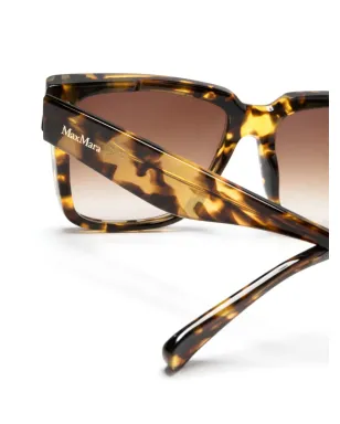 Max Mara Eyewear べっ甲調スクエアフレームサングラス - ブラウン - サムネイル3