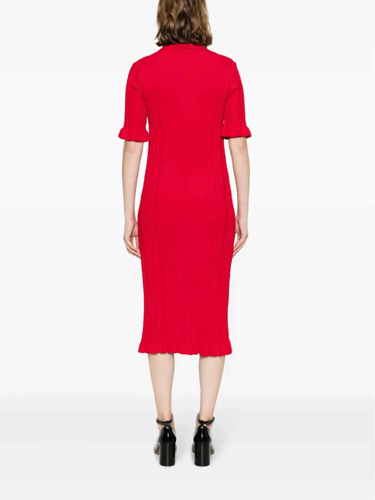 Viktor & Rolf Vネックニットミディドレス - 画像4
