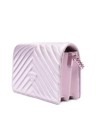 PINKO マテラッセ メタリック クロスボディバッグ - パープル - サムネイル3